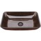Vigo Donatello Artistic Rubywood Glass 18 in. L x 13 in. W x 4 in. H Rectangular Vessel Bathroom Sink VG07089 - alternate 1