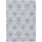 Homeroots 9' X 12' Gray And Denim Blue Medallion Washable Indoor Outdoor Area Rug 587660 - alternate 4