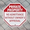 Signmission Private Property No Admittance With, 6 inch X 6 inch, Plastic Sign, 2PK OC-P-2PACK-6-145 - alternate 4