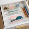 Martha Stewart Kerry Plastic Stackable Office Desk Drawer Organizers with Gold Trim, Set of 6 BE-PB3685-G-6-CLRGLD-MS - alternate 2