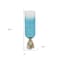 Homeroots 21" Blue White And Gold Ombre Glass And Aluminum Pedestal Table Vase 565457 - alternate 4