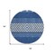Homeroots 8' Navy Blue Ivory And Beige Round Southwestern Washable Indoor Outdoor Area Rug 613929 - alternate 4