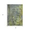 Homeroots 3' X 5' Fern Green Gray And Olive Green Abstract Washable Indoor Outdoor Area Rug 618226 - alternate 5