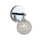 Jonathan Y Maeve 4.75" 1-Light Iron/Glass Contemporary Glam LED Vanity Light, Chrome JYL7534A - alternate 1