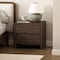 Manhattan Comfort Linda 24in Nightstand in Walnut Brown (2-Drawer) NS015-BR - alternate 1
