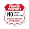 Signmission Private Property Shield Sign No Hunting, 18 Inch X 18 Inch, Plastic Sign SHI-P-18-445 - alternate 1