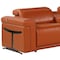 Homeroots Camel Italian Leather Modular L Shaped Eight Piece Corner Sectional With Console 534863 - alternate 3