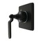 Kingston Brass Single-Handle Three-Way Diverter Valve with Square Trim Kit, Matte Black KS3040KL - alternate 1
