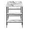 Homeroots 47" White and Black Wood and Metal Sled Computer Desk 489848 - alternate 4
