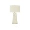 Homeroots 29" White Ceramic Geometric Table Lamp With Ivory Drum Shade 545802 - alternate 1