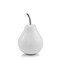 Homeroots 7" White Aluminum Decorative Pear Tabletop Sculpture 383765 - alternate 1