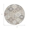 Homeroots 8' Ivory Gold And Gray Round Southwestern Washable Indoor Outdoor Area Rug 632271 - alternate 2
