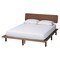 Baxton Studio Alyssa Japandi Walnut Brown Wood Queen Size Platform Bed 252-13951-ZORO - alternate 1