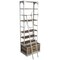 Homeroots 32" Light Brown And Nickel Metal and Solid Wood Five Tier Library Bookcase with Two Drawers 611040 - alternate 3