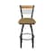 Holland Bar Stool Co Eleanor 30in Swivel Bar Stool with Pewter Finish, Medium Back and Canter Saddle Seat 880 - alternate 5