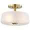 Nuvo Lune, 3 Light Semi-Flush, Vintage Brass Finish, Etched White Glass 60/8239 - alternate 6