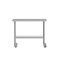 Flash Furniture Rawcliffe Work Table, 18 Gauge Stainless Steel Top Shelf, Undershelf and 4 Casters w/2 Locking NH-WT-2448-CAS-GG - alternate 4
