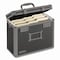 Vaultz File Boxes, Aluminum, 7.25" W, 13.75" D, 12.5" H, Hinged Lid Closure, Tactical Black VZ00310 - alternate 3