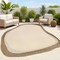 Jonathan Y Wyatt Modern Rustic Abstract Beige/Brown 4 ft. x 6 ft. Indoor/Outdoor Shaped Area Rug SHP200B-4 - alternate 1