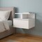Homeroots 12" Wood One Drawer Floating Nightstand 518169 - alternate 3