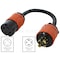 Ac Works Adapter Cord, NEMA L15-20P to L15-30R, 1.5 ft, 3-Phase, 20A to 30A, 250V Locking L1520L1530-018 - alternate 2