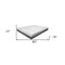 Homeroots 80" X 76" X 10" White And Gray Fabric Gel Memory Foam Eastern King Mattress 318758 - alternate 2