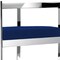 Homeroots 26" Blue and Silver Metal and Velvet Low Back Counter Height Bar Chair 555074 - alternate 4