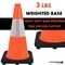 Traffic Kontrol 18in Traffic Safety Cone, 3Lbs, Orange, 6in Hi Intensity Reflective Collars, Bulk Pallet, 200PK TKTC-18-3-OR-1C-200 - alternate 2