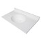 Kingston Brass 37" x 22" Solid Surface Vanity Top with Oval Sink, 8" Faucet Drillings, Glossy White KVPB3722A38 - alternate 1