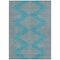 Homeroots 3' X 5' Teal Blue And Pink Geometric Washable Indoor Outdoor Area Rug 598788 - alternate 5