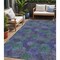 Homeroots 5' X 8' Purple Lavender And Green Polka Dot Washable Indoor Outdoor Area Rug 614696 - alternate 1
