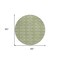 Homeroots 8' Green And Ivory Round Geometric Washable Indoor Outdoor Area Rug 599618 - alternate 5