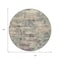Homeroots 8' Sage Gray And Plum Round Abstract Washable Indoor Outdoor Area Rug 630905 - alternate 3