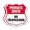 Signmission Private Dock Shield Sign No Trespassing, 6 inch X 6 inch, Plastic Sign, 2PK SHI-P-2PACK-6-434 - alternate 1