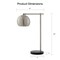Homeroots 22" Gray Iron Desk Table Lamp With Gray Dome Shade 530933 - alternate 4