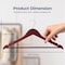 Serenelife Wooden Coat Hangers, Durable Suit Hangers, 360 Deg Swivel Hook and Notches, Slim Design, Cherry, 30PK SLHWDCHRY30 - alternate 4