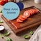 Happimess Eldridge Medium 16"W x 11"D Handcrafted Acacia Wood Grain Thick Reversible Cutting Board w/Juice Gr CUT1002B - alternate 3