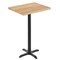 Flash Furniture Bennett 24 in x 30 in Solid Wood Indoor Tabletop in Natural with 22 in x 22 in Bar Height GSF-REC2430-NAT-T2222B-GG - alternate 1