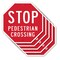 Signmission Stop Pedestrian Crossing, 10 inch X 10 inch, Aluminum Metal Signs, 5PK OC-A-5Pack-10-7 - alternate 1