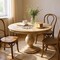 Homeroots 48" Natural Solid Wood Pedestal Base Round Top Dining Table 605985 - alternate 5