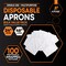 Xpose Safety Plastic Disposable Aprons, White Pack of 300 Individually Packaged Durable 1 mil 24in x 42in, 300PK AP100-3-X-S - alternate 2