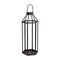 Homeroots 32" Black Geometric Metal Floor Lantern Candle Holder 634822 - alternate 5
