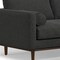 Homeroots 72" Gray Fabric Sofa With Ottoman With Brown Legs 641060 - alternate 4