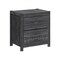 Homeroots 24" Dark Gray Distressed Solid Wood Two Drawer Nightstand 490276 - alternate 3