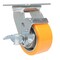 Vestil Polyurethane Swivel With Brake Caster 4 In. Diameter x 2 In. Width 660 lb Orange/Gray CST-VE-4X2PUA-SWB - alternate 5