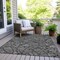Homeroots 8' X 10' Black And Ivory Floral Washable Indoor Outdoor Area Rug 594608 - alternate 4