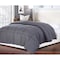 Homeroots Dark Gray Queen Polyester Thread Count Down Alternative Comforter 265982 - alternate 2