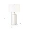 Homeroots 25" White Ceramic Table Lamp With White Drum Shade 524334 - alternate 3