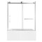 Kingston Brass 60" Acrylic Anti-Skid Alcove Right-Hand Drain Tub with Left Sliding Tub Door, White/Brushed Nickel KVTAP6032R22C8 - alternate 1