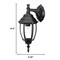 Homeroots Matte Black Hanging Globe Lantern Wall Light 398562 - alternate 3